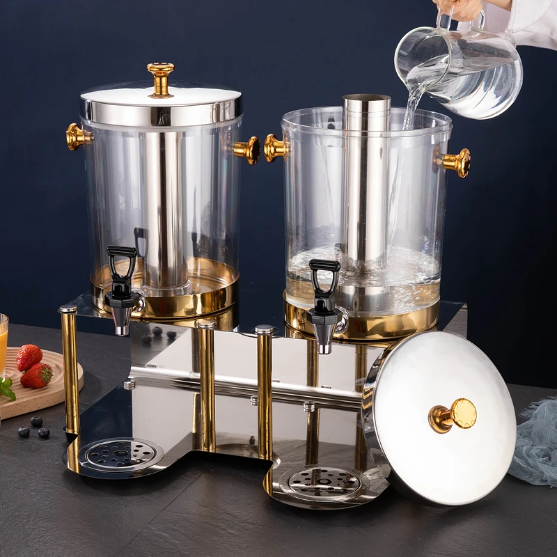 Self-service Desktop Juice Cold Dispenser Stainless Steel Self-service Barrel Beverage Juice Dispenser