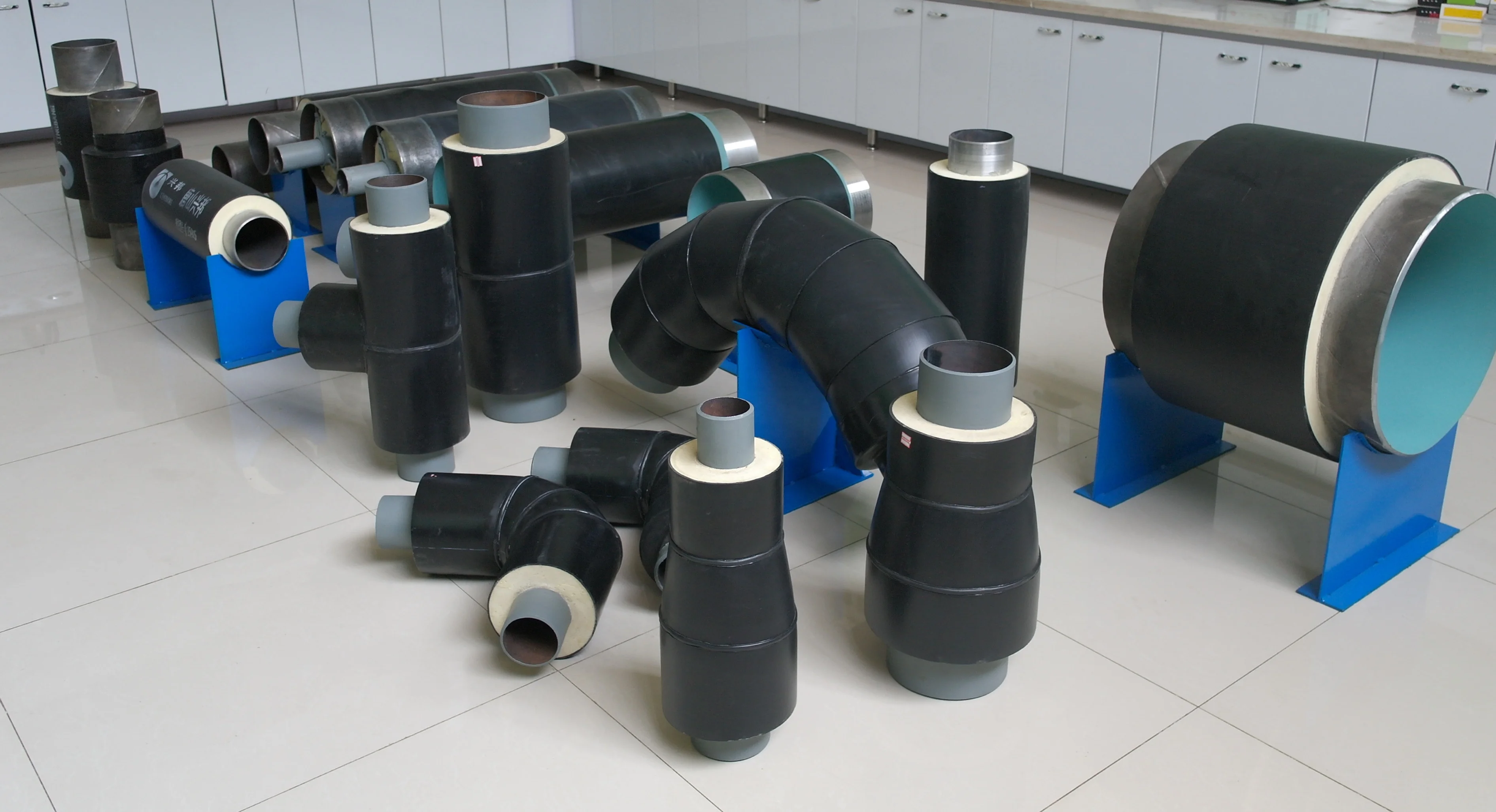 high quality district heating and cooling pre insulated tee for insulation pipe