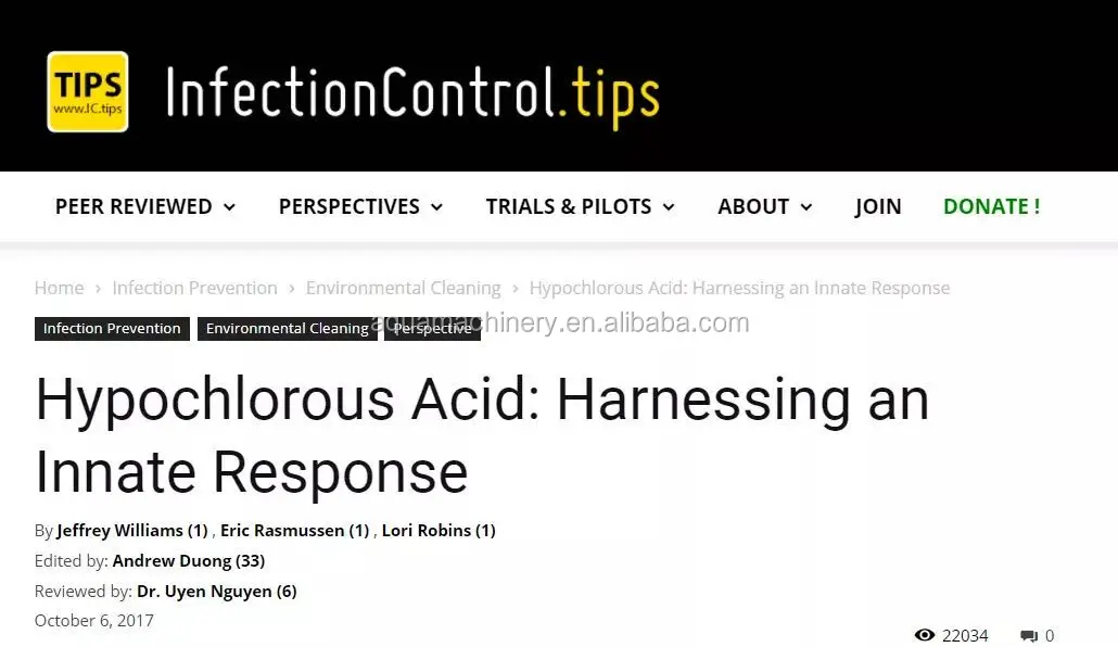 Automatic Continous HOCI Disinfection Maker / Electrolysis Water Machine / HCLO Water Making Machine