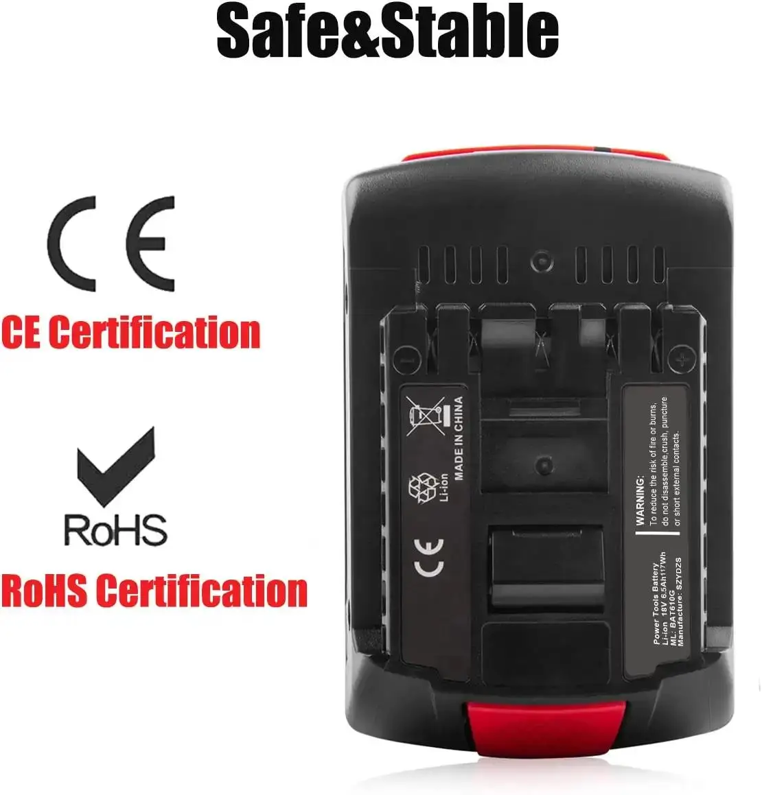 18V 5.0Ah replacement Battery Compatible With Bosch 18V tool battery BAT610 BAT611 BAT619 BAT620 BAT610G tool battery