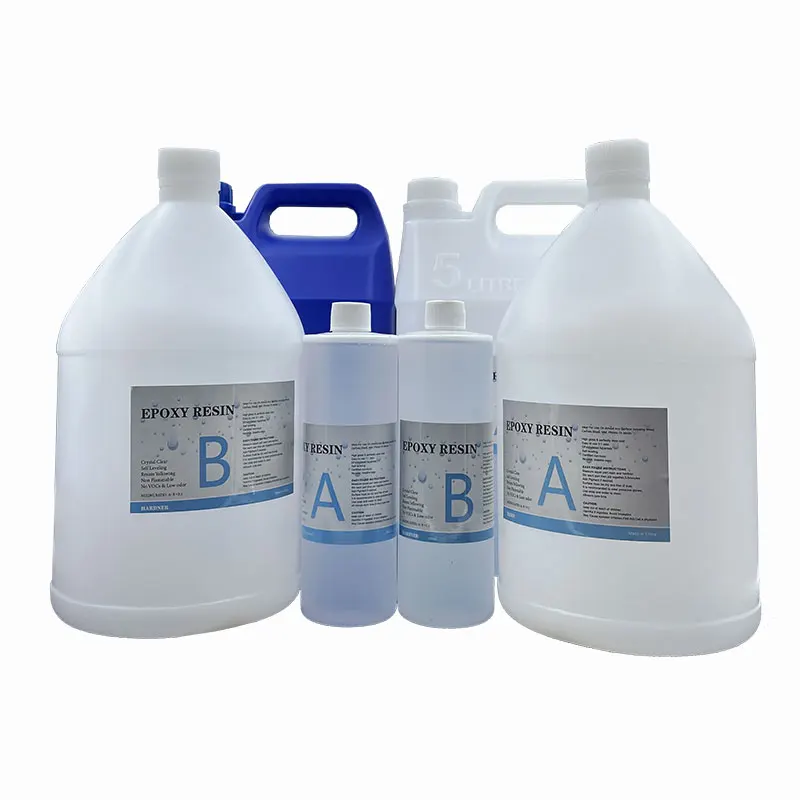 Two Component Transparent Clear Epoxy Resin AB Glue for Table Top and DIY Jewelry Making