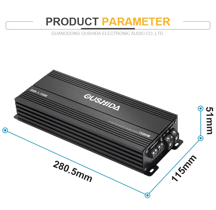 New Modern Style 1400W RMS Mini Car Audio Amplifier CLASS D Subwoofer Mono Car Audio Amplifier