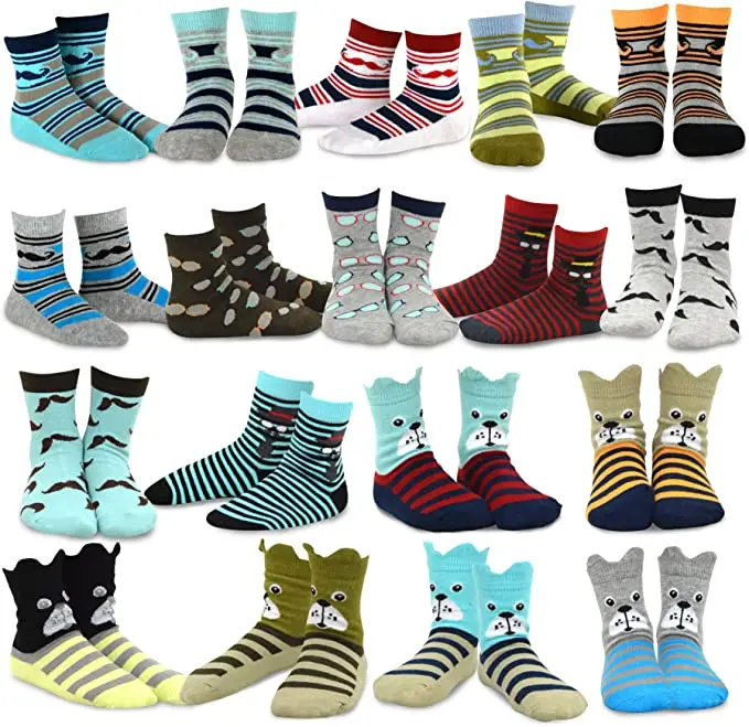 Popular colorful 100%cotton breathable  young boy tube socks