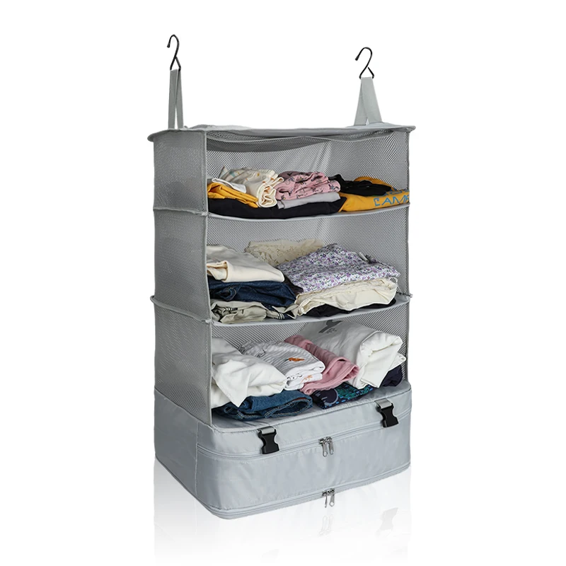 Wholesale Durable Organizer Bags Rectangular Portable Hanging Shelves Multifunction Sundries Closet Storage Bag with Hook