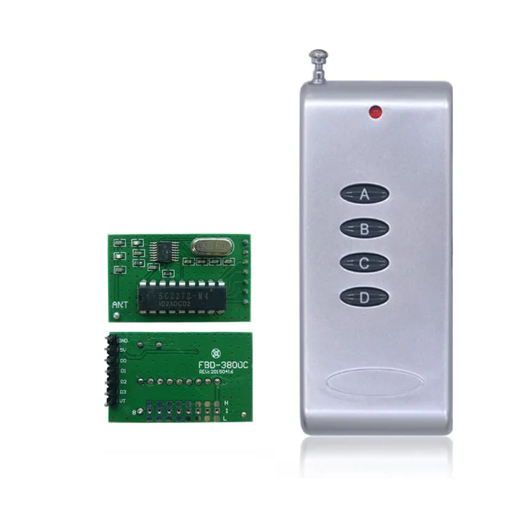 4-канальный 315 МГц беспроводной пульт дистанционного управления полицейской сиреной, беспроводной пульт дистанционного управления с фиксированным кодом и 4 кнопками, пульт дистанционного управления