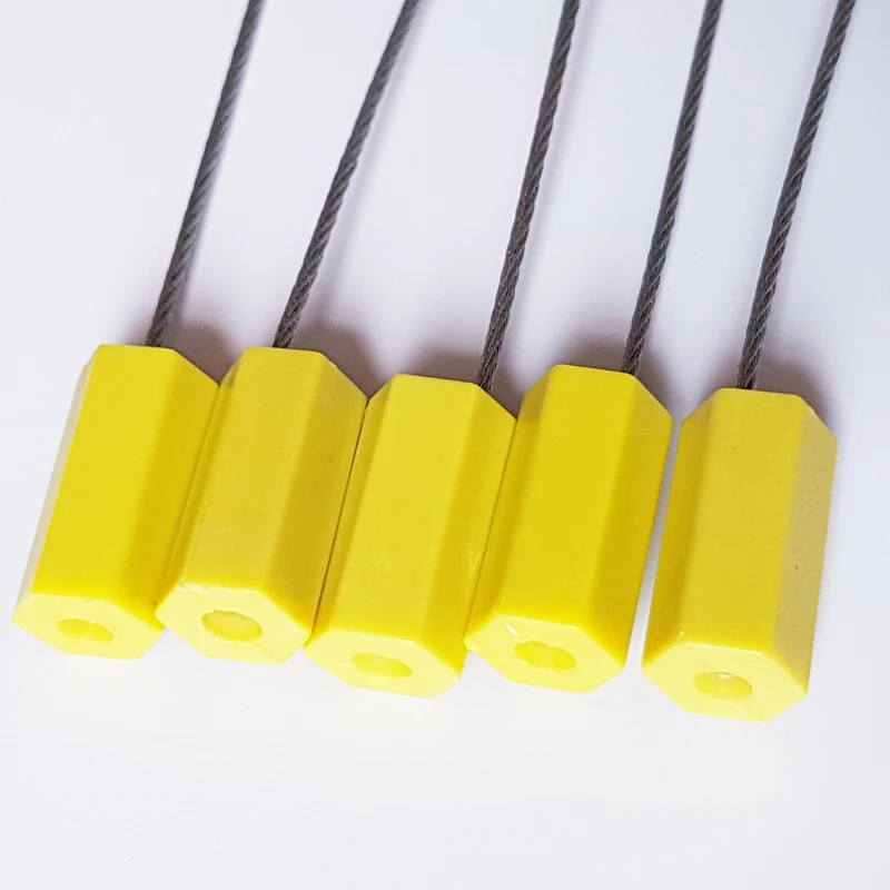 ABS cover hexagon shape numbered customized logo metal cable seal for milk tank and gas tank