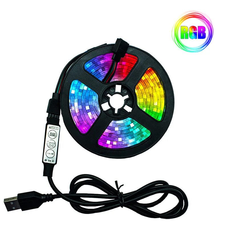 Светодиодная лента RGB USB 5 В 5050 30 светодиодов/метр