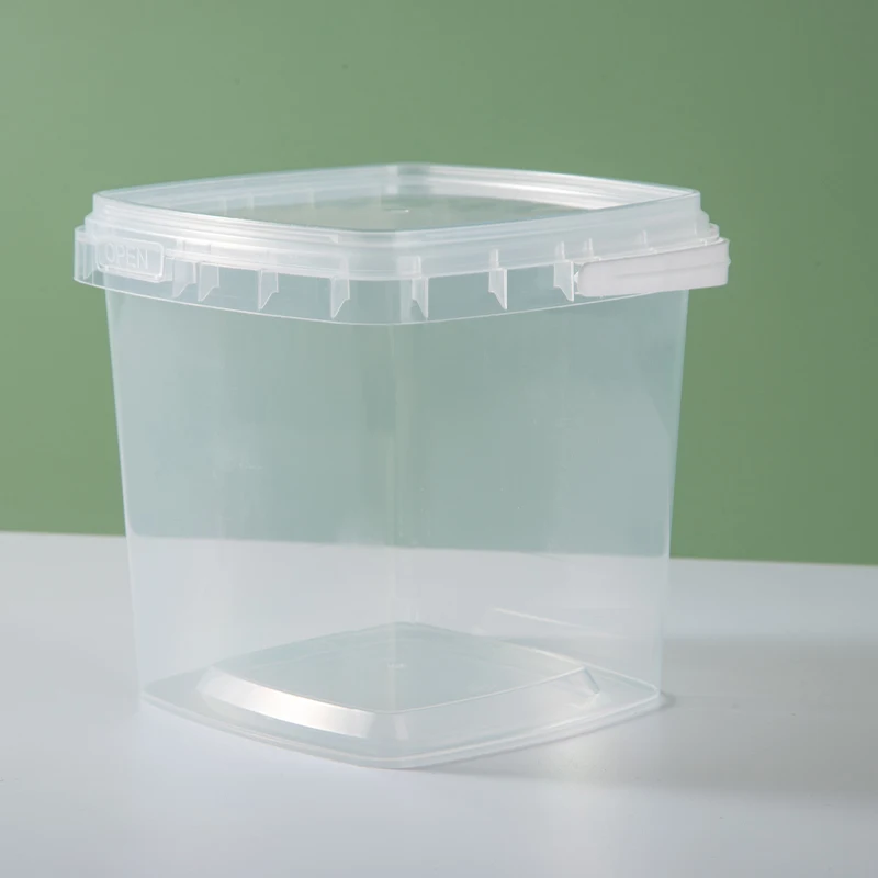 Dessert plastic temper evident frozen safe low customization logo custom ice cream cups Round Plastic Bucket With Lid