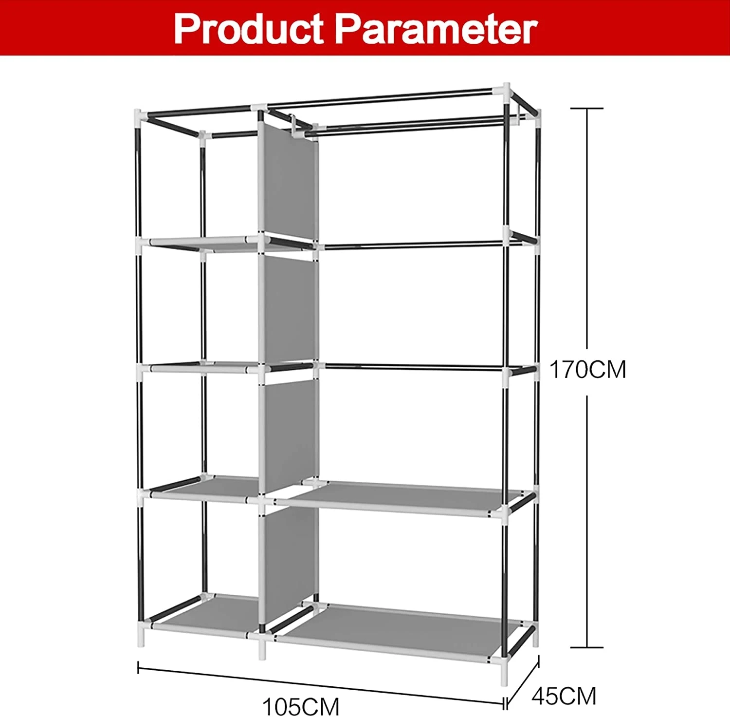 Portable Simple Practical Steel Pipe Dust Proof Cloth wardrobe non woven wardrobe closet