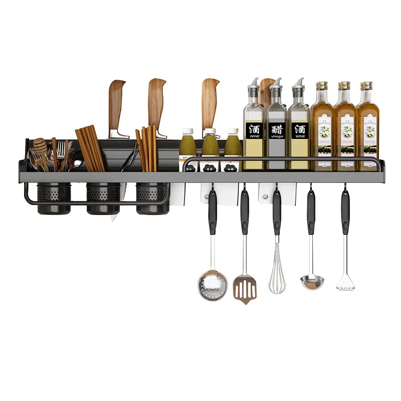 wall mounted kitchen organizer spice rack shelf storage holders & racks dish drainer rack