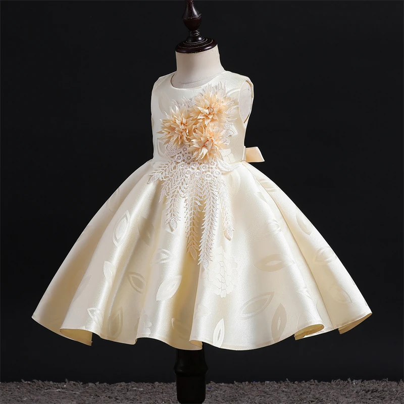 High Quality Kids Performance Host Runway Show Stage Dress Princess Short Puffy Dresses Flower Girls Party Evening Dresses