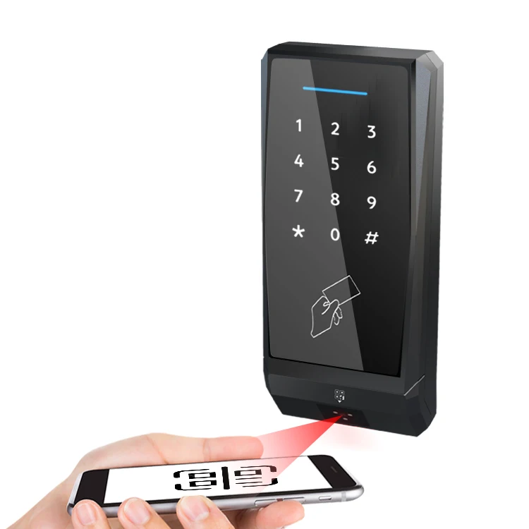 Civintec touch Keyboard QR Code RFID NFC/ BLE Access Control with POE remotely controlled cellphone access control system