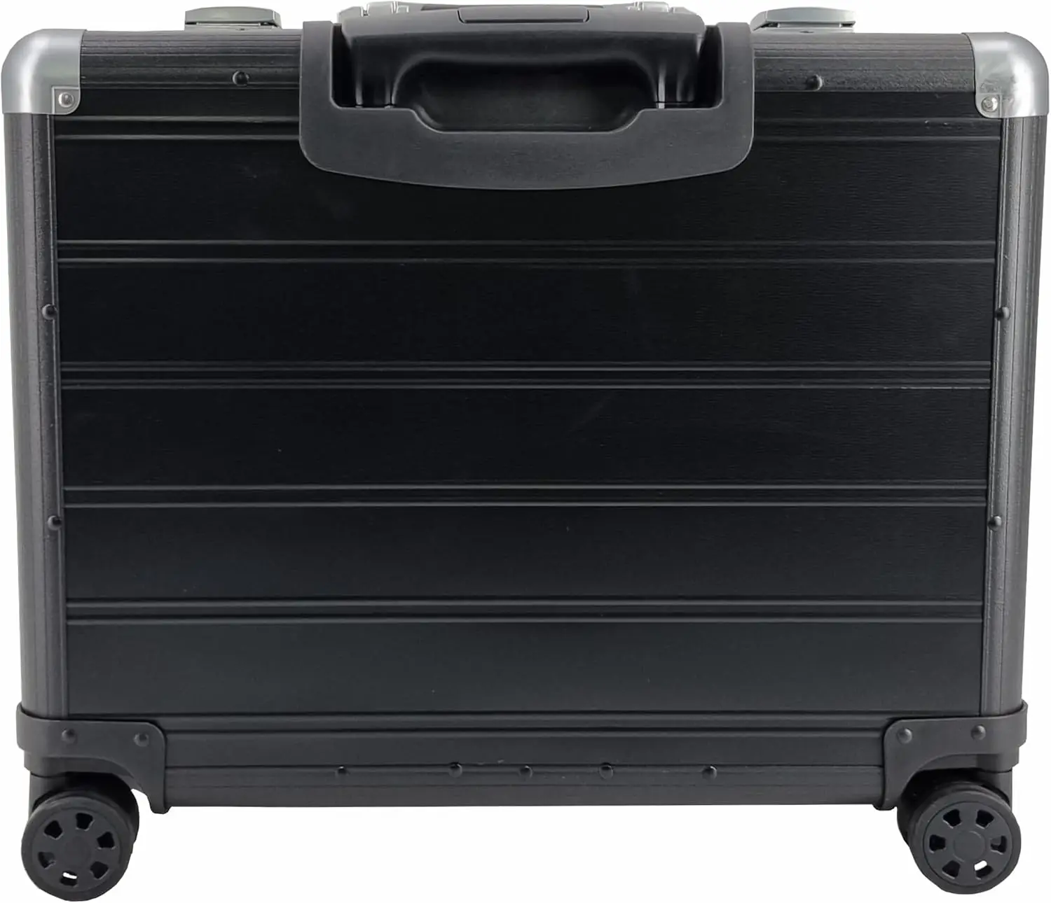 Large Trolley Aluminum Pilot case with front pocket with wheels