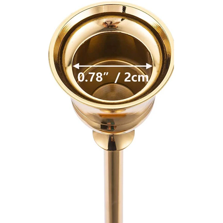 Golden Brass Vintage Exquisite Metal Candle Holder