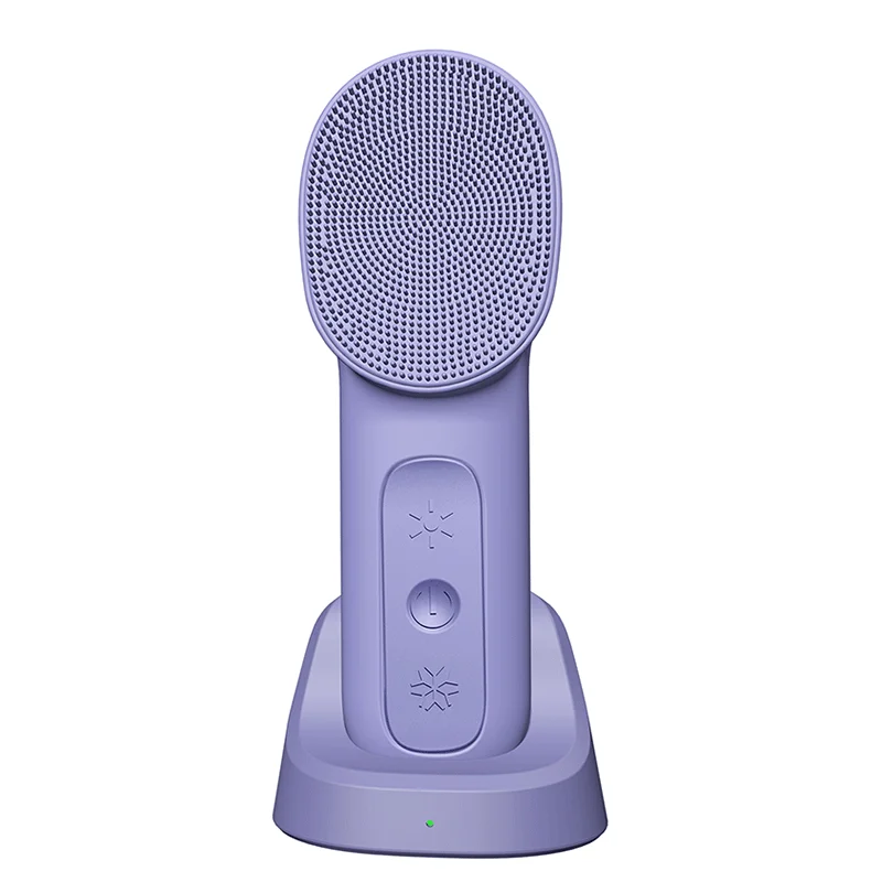 Portable Rechargeable Electric Facial Deep Cleansing Spin Brush Hot Cold Compress Massage Waterproof Face Wash Skin Care