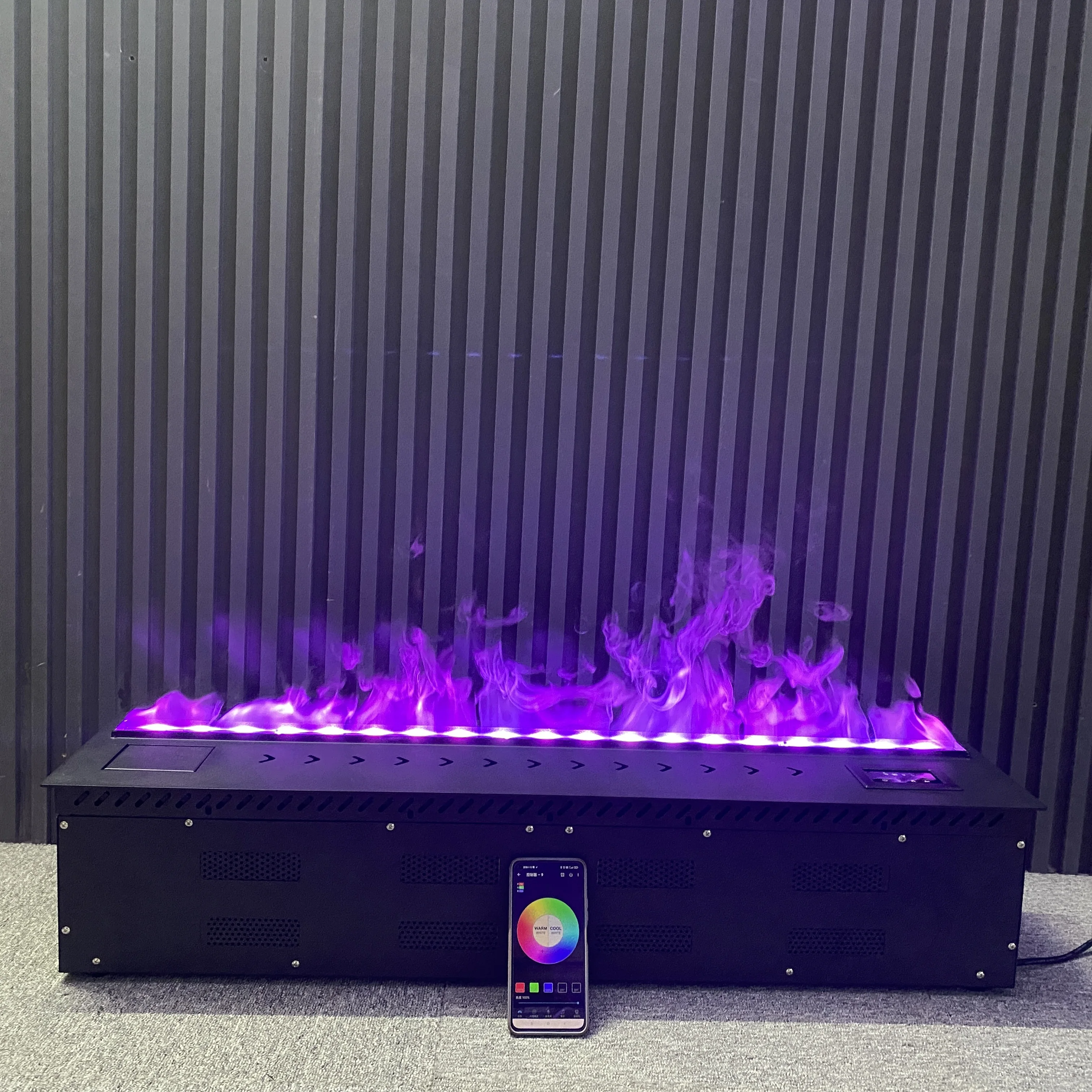 1000 1200 1500 mm Artificial Decor Flame LED Decorative Steam Fireplace Recessed 3D Water Vapor Electric Fireplace