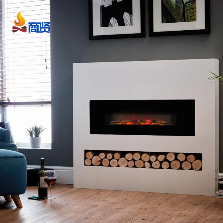 Современный Индивидуальный Светодиодный домашний настенный Электрический камин с дистанционным управлением