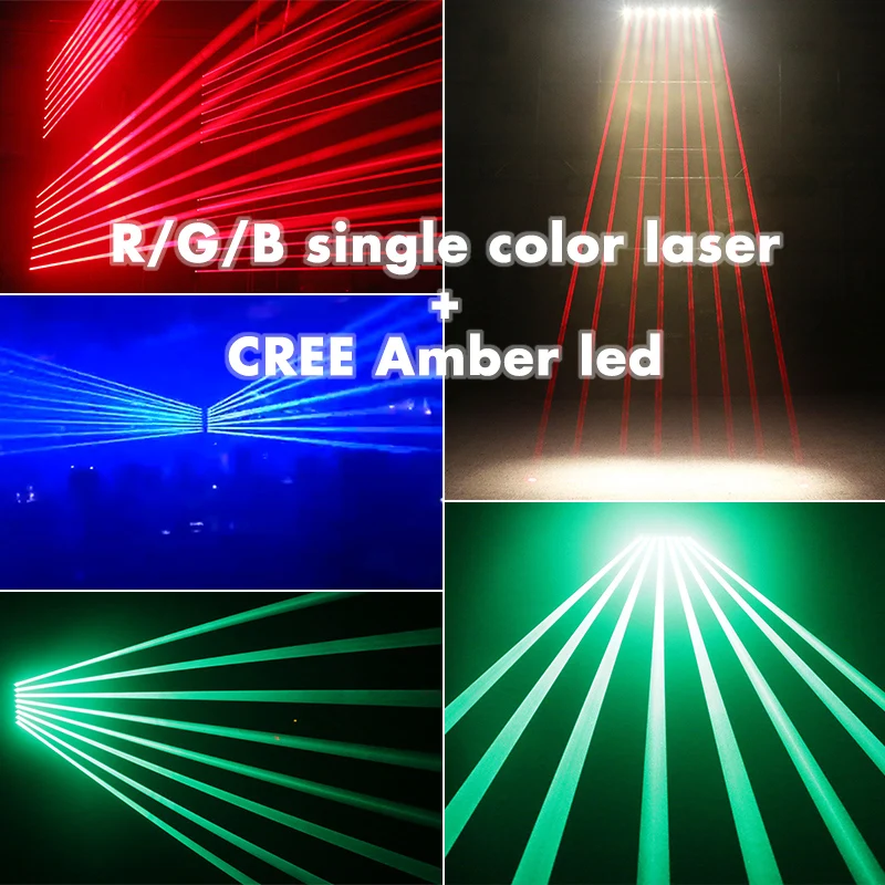 Professional laser lights 8 head red fat beam laser bar+warm white led dmx moving head laser disco light for sale