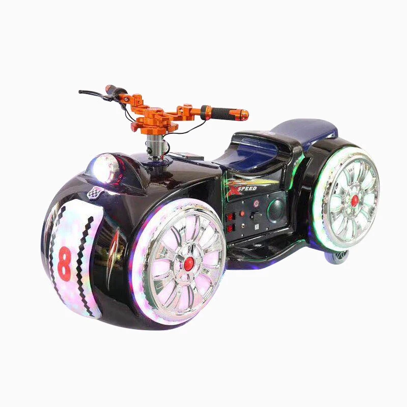 Outdoor Amusement Park Kiddie Rides Happy Car Battery Motorcycle For Shopping Mall