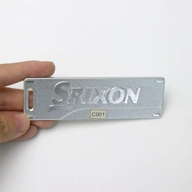 Custom High Quality Matt Surface Brush Aluminium Nameplate Metal Silver Tag For Accessories