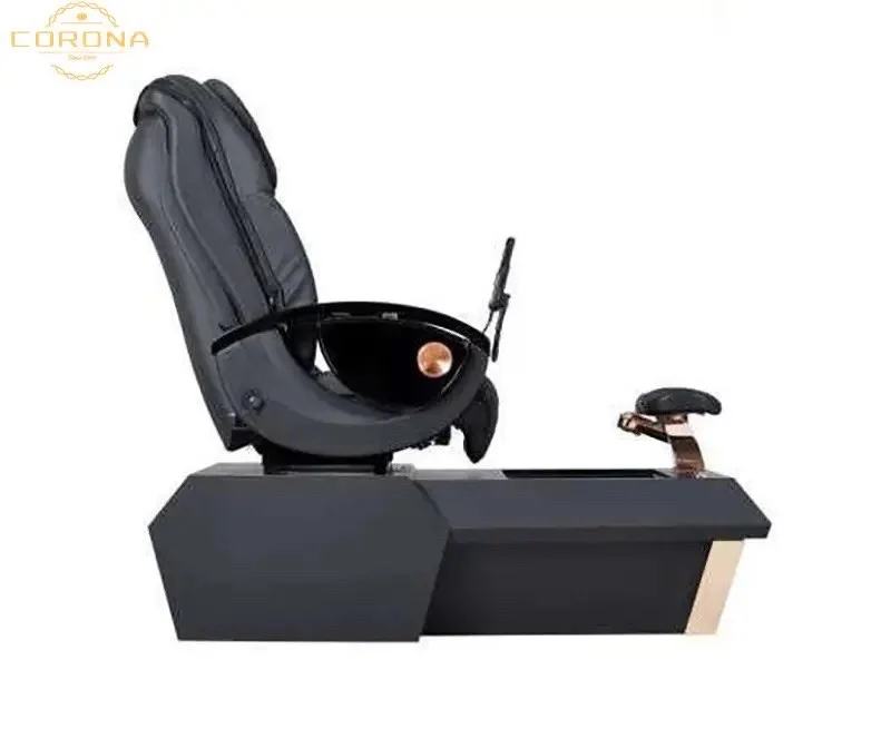 New Manicure Furniture Glass Fiber Reinforced Plastic Base Pedicure Chair with Surf Massage Colored Light Disinfection Chair