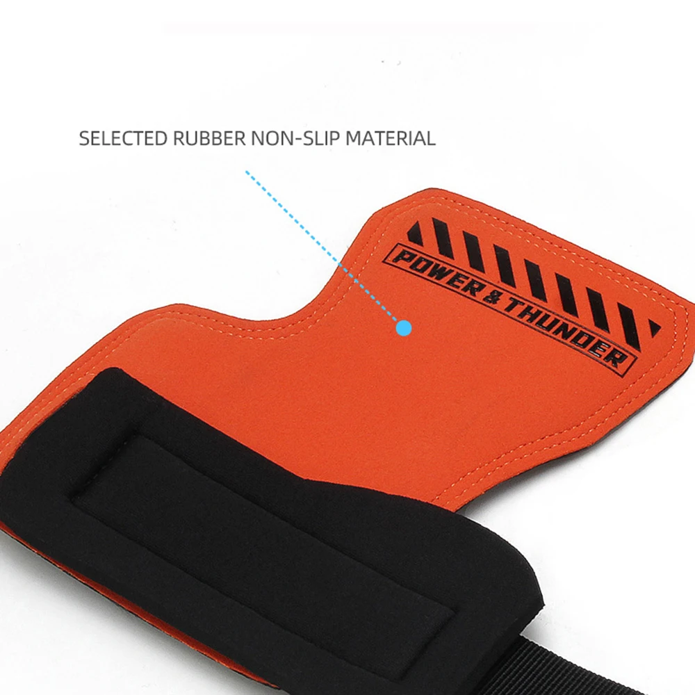 Double Leather Gym Lifting Straps with Cushion Wrist Loop Rubber Material for Maximum Grip Support for Weightlifting