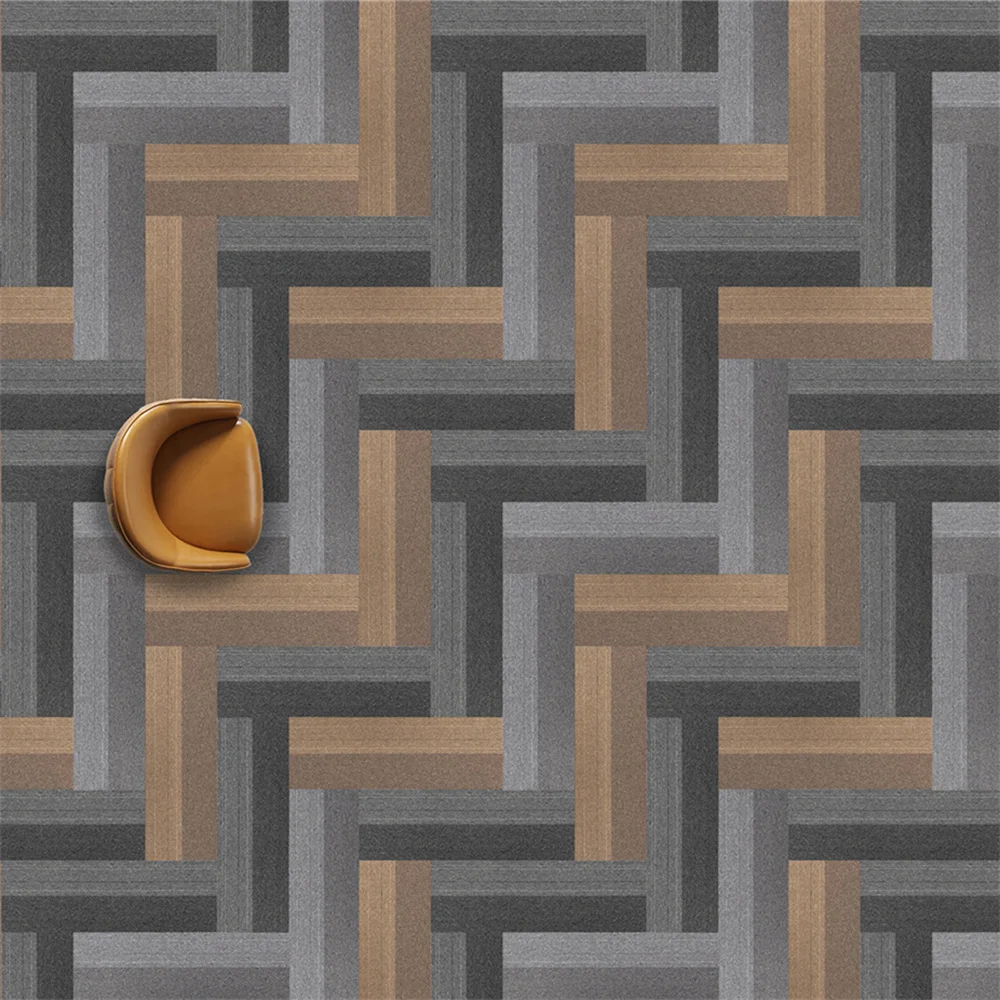Luxury Removable Carpet Tile 25*100cm Nylon Material PVC Backed Office Modular Carpet