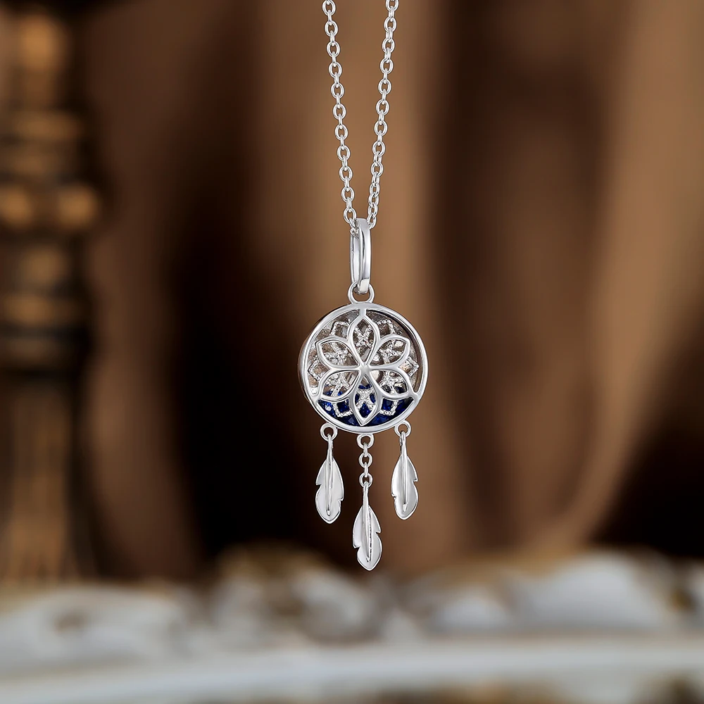 Wholesale Fine Jewelry Dream Catcher 925 Silver Necklace Charm Pendants for Jewelry Making