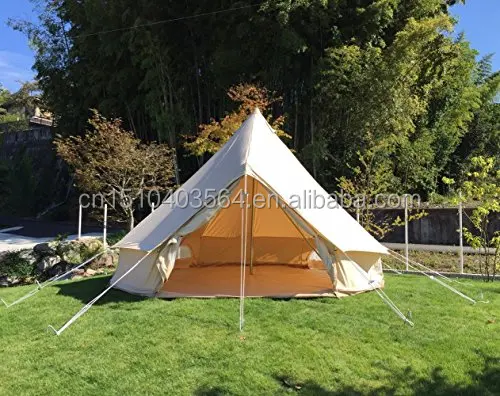 DANCHEL OUTDOOR 4M diameter Bell Tent 4-Season Large Outdoor camping Tents White Color Oxford Bell Tents Manufacturers Direct
