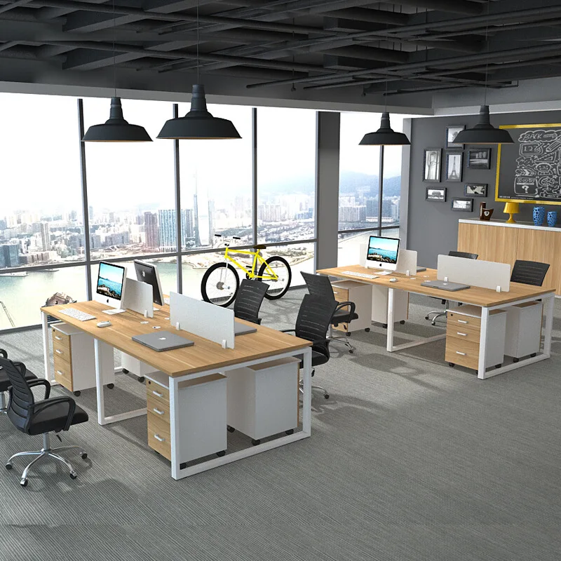 Низкая цена Европейский стиль современный внешний вид офисный стол и общего назначения Роскошный офисный стол открытое пространство деревянный офисный стол