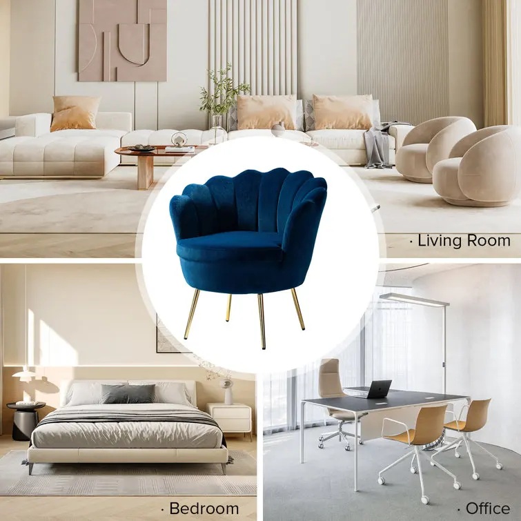 Hot Selling High Quality Nice Price Velvet Leisure Recliner Chair Armchair for Living Room