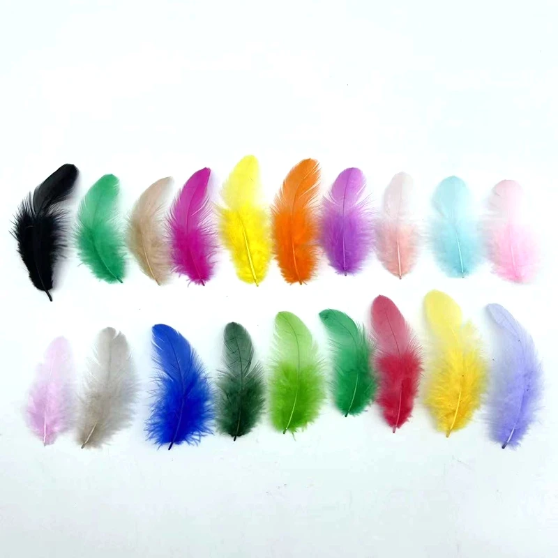 manufacturer 100 pcs per bag Colorful 4-8 cm Decor Dyed small chicken Feather