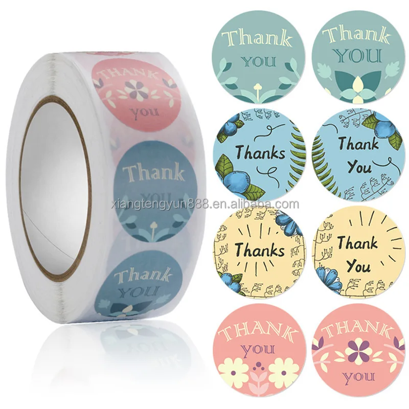 High quality 3d sticker thank you sticker custom logo stamp for packaging paper