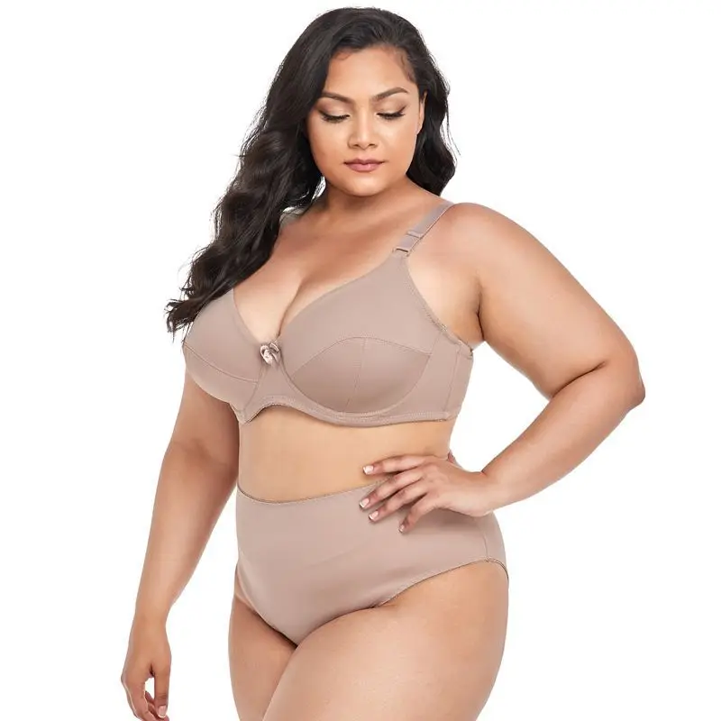 Wholesale Comfortable Underwire Sexy Big Breasts Ladies Briefs Set Large Size Women Bra And Panties Sets