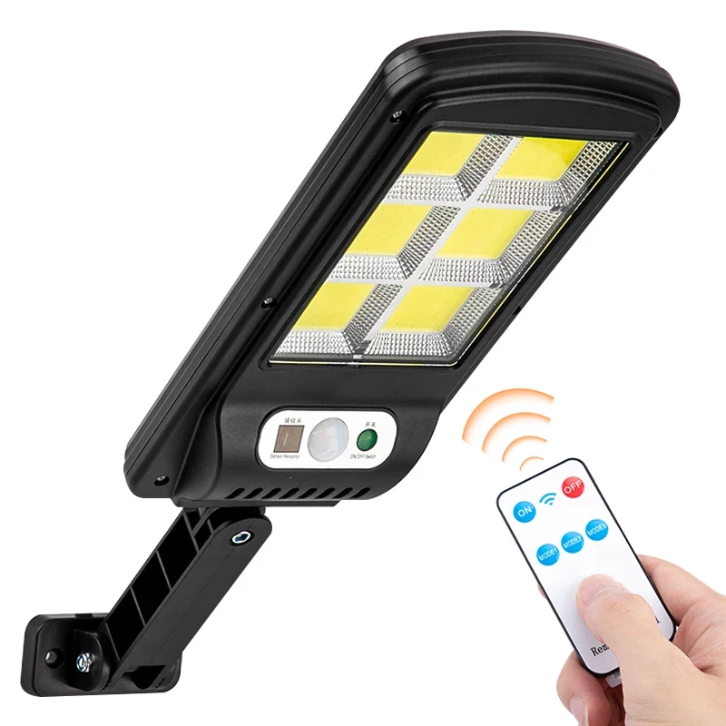  Solar Light 128 COB Large Outdoor Waterproof Street Garden Infrared Sensor Motion Smart Remote