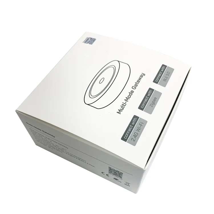 
Factory Price Wifi 2.4Ghz + Zigbee 3.0 60X60X15MM Smart Hub Zigbee Ble Gateway 