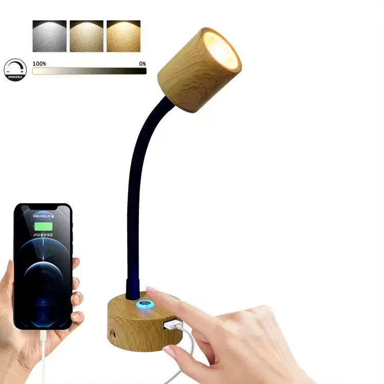 Flexible Gooseneck LED Clamp Reading Book Bed Laptop RV Night Lighting