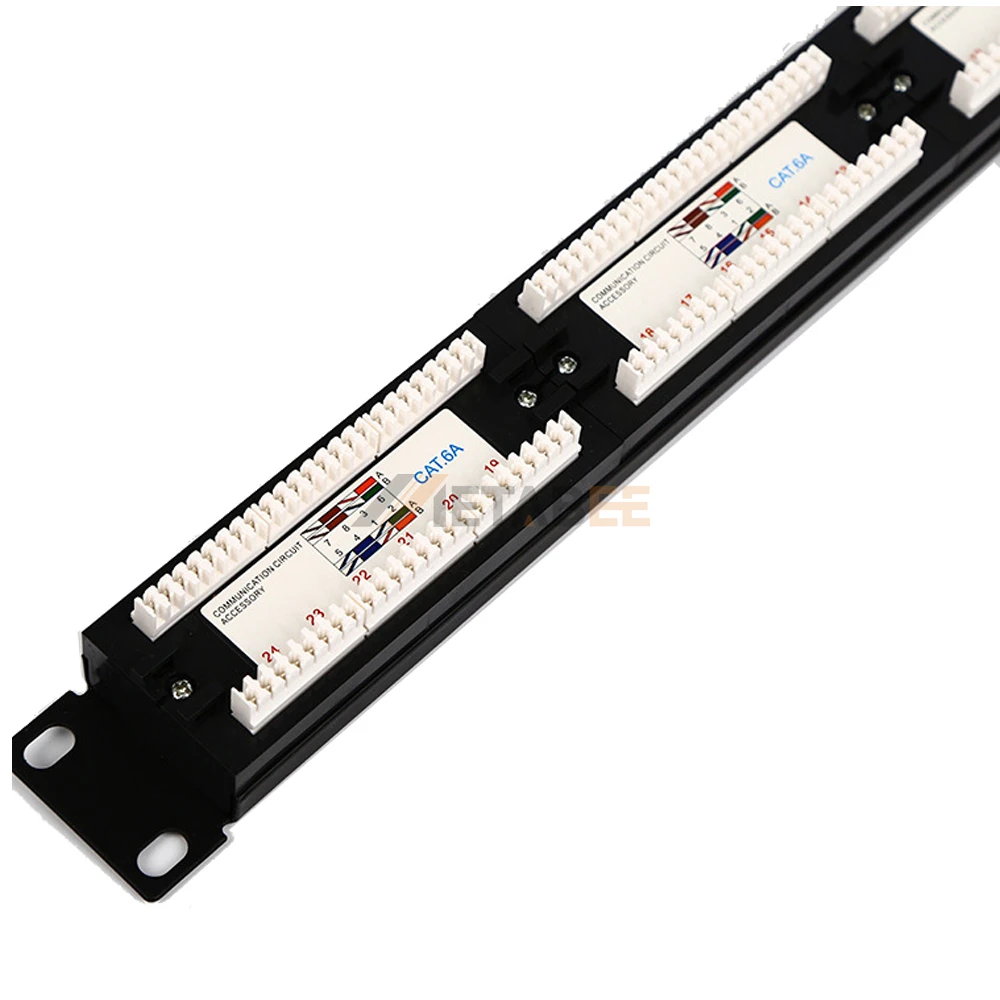 Optic Rack Unloaded UTP Unshielded 19 Inches 1U Patch Data Panel Module Modular 24Port 24 Port CAT6A