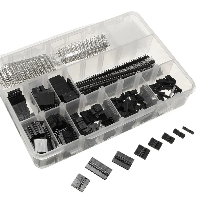 Lonten 1450 Pcs Connector Kit 2.54 mm PCB Pin Headers Box Packaging Good for home electronics machine New Electric Electronics