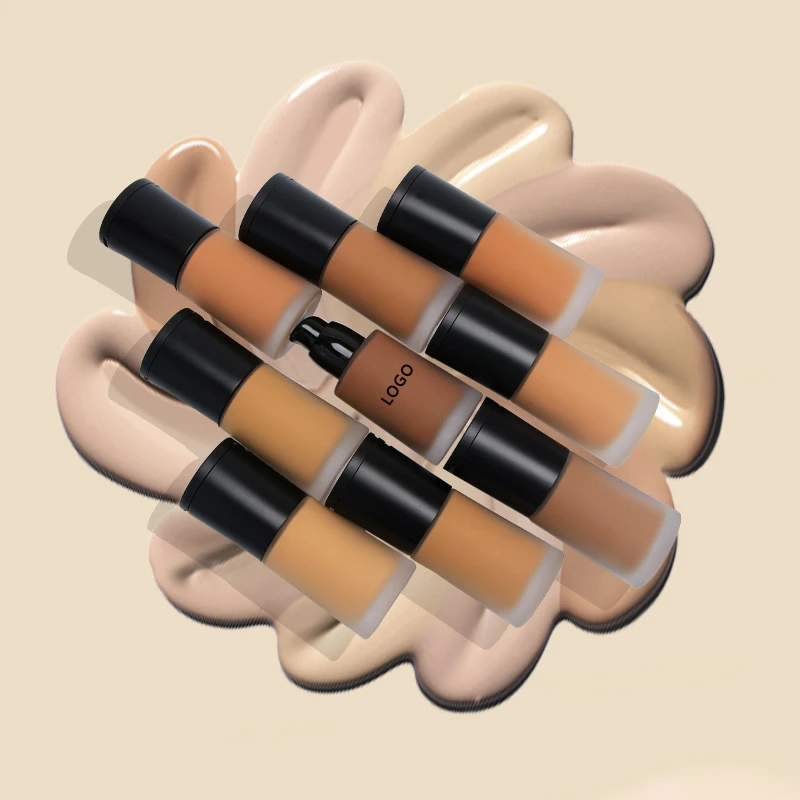 foundation full coverage waterproof private label woman long-lasting concealer cream vegan make up custom best BB foundation