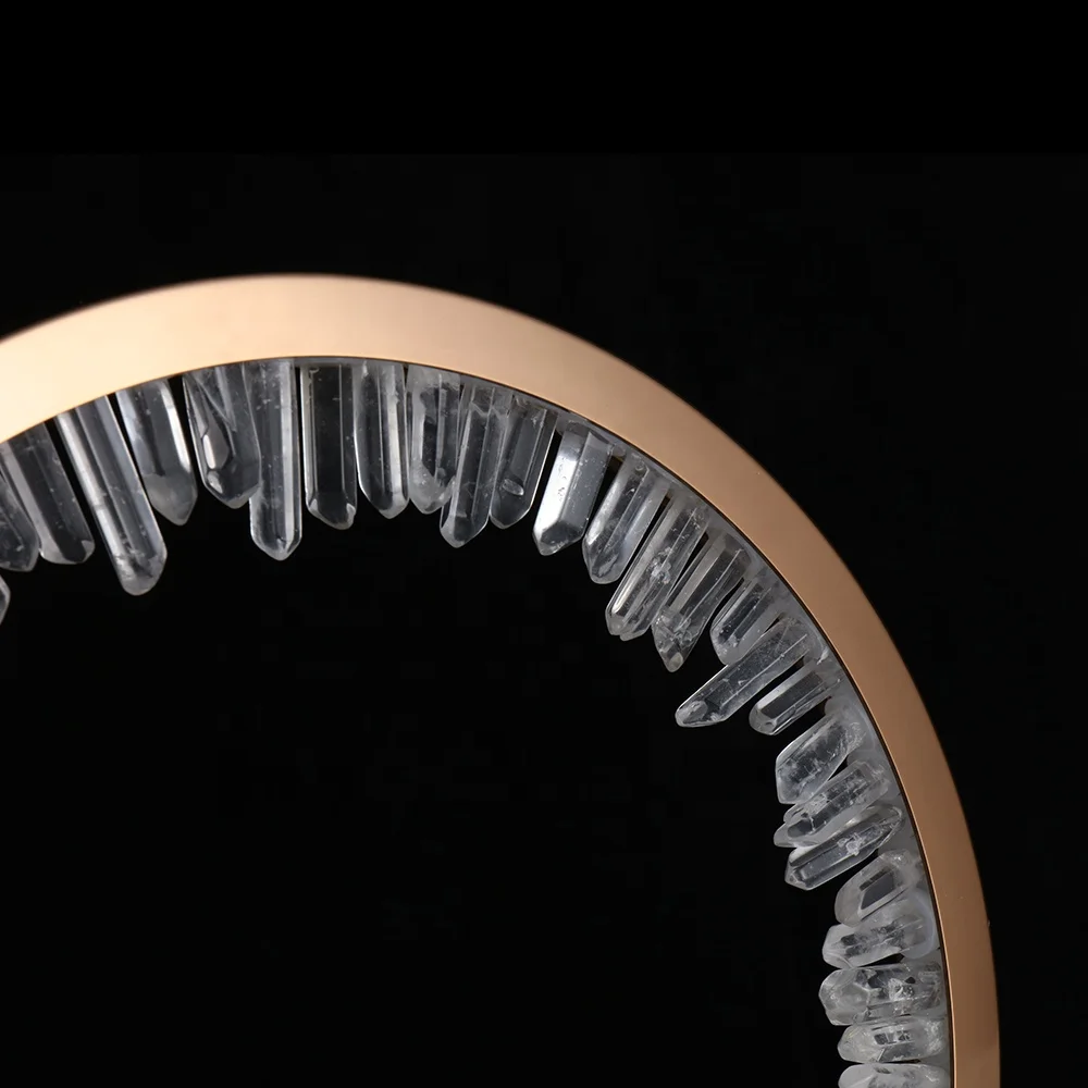 High quality natural stone crystal table lamp bed side reading crystal lamp night lights stone crystal lamps