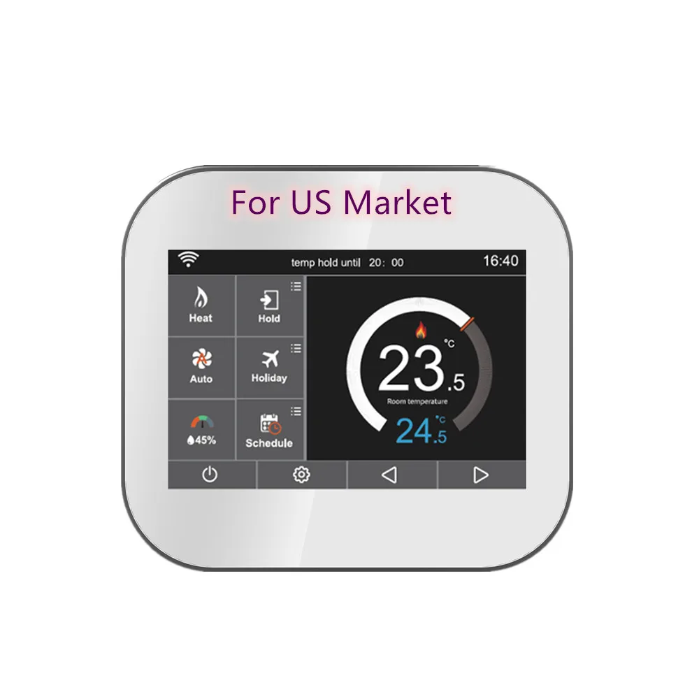 US Market OEM  Floor Sensor Remote Air Sensor Humidity Sensor touch Screen  Smart thermostat