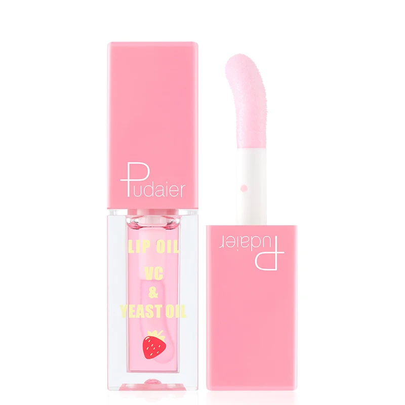 Pudaier Mirror Oil Moisturizing  Nourishing Fruit Lip Gloss Pearlescent Liquid Lip Glaze Transparent