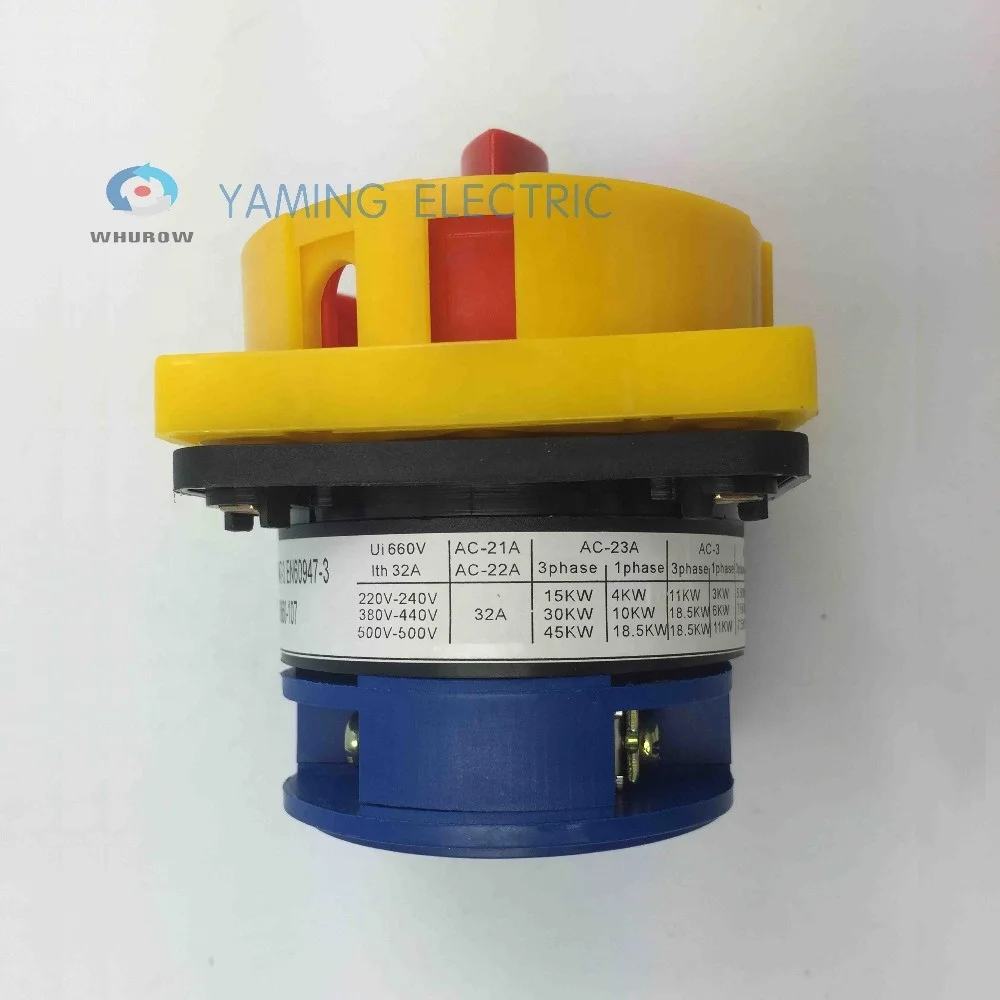  32amp 1 полюс изолятор поворотный кулачковый переключатель замок ВКЛ-ВЫКЛ питания сетевой выключатель выключатели