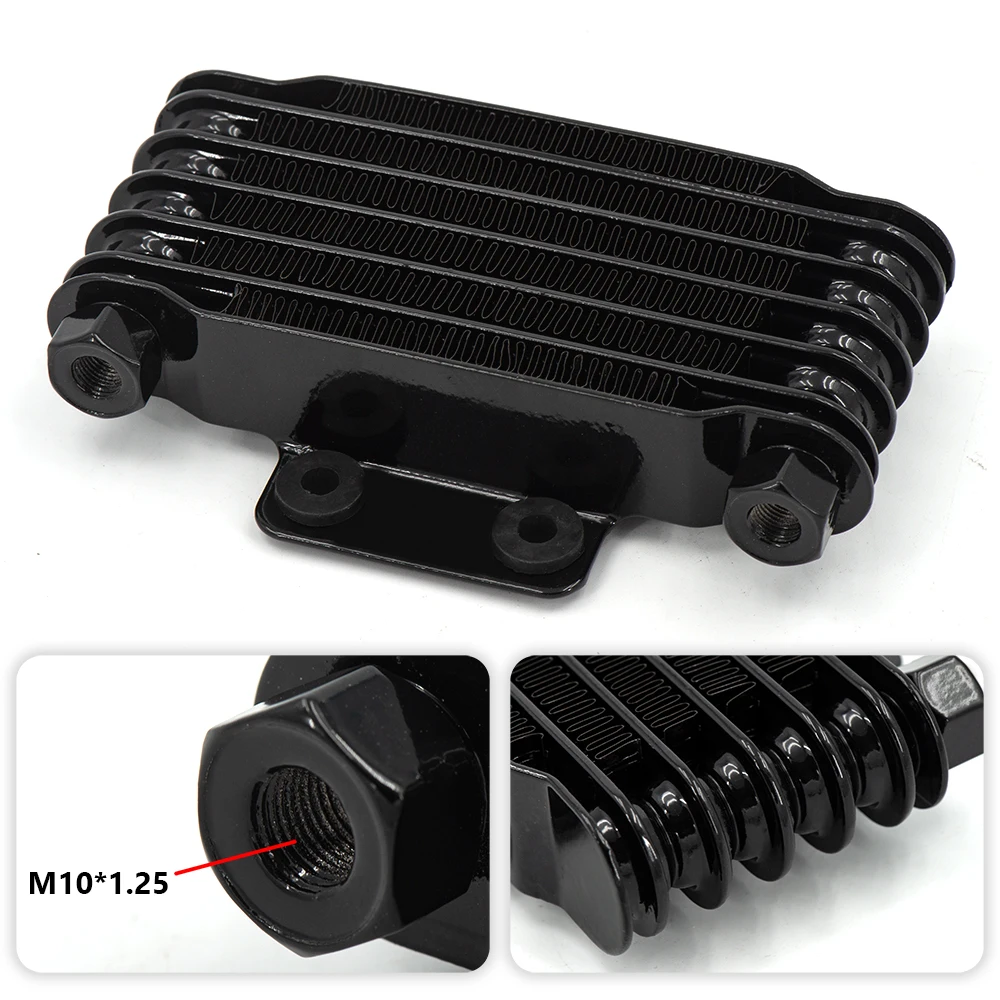 Universal 125ml Motorcycle Oil Cooler Engine Oil Cooling Radiator System Kit Aluminum for 100CC-250CC Motorcycle DirtBike ATV