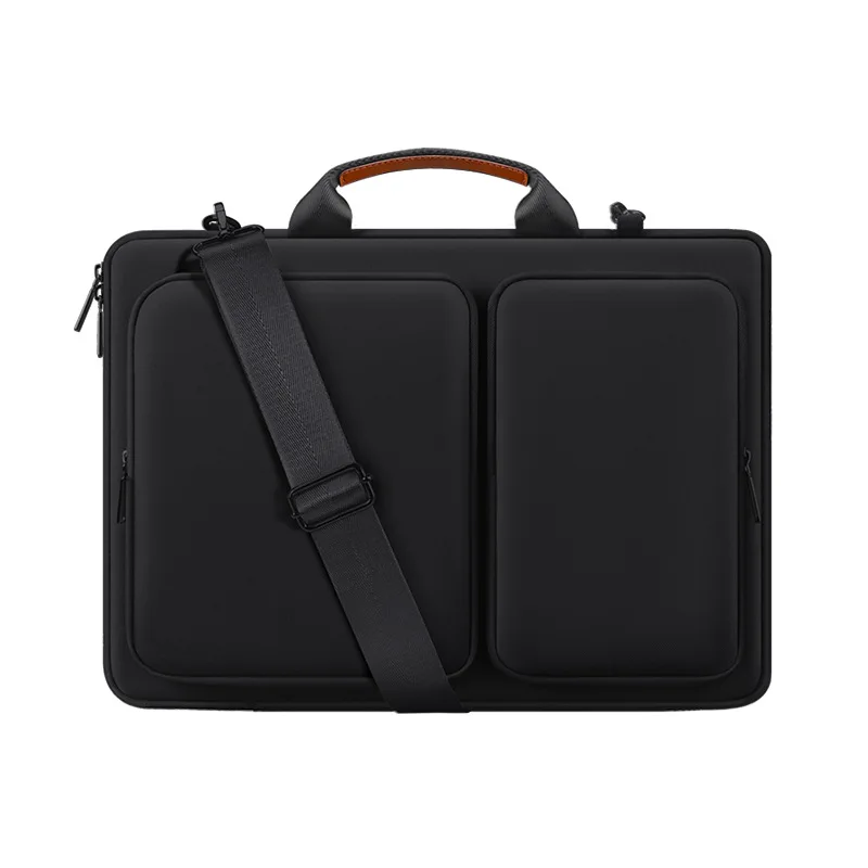 Carrying Laptop Sleeve Briefcase Shoulder Strap Travel Portable Organizer 15.6 inch For Tablet Electronic Accessories Storage