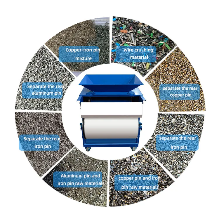 Hot sale Small laboratory dry drum separator permanent dry overband conveyor magnetic separator