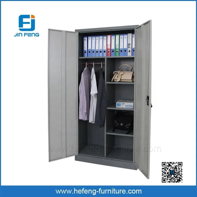Cheap Knock Down Metal Work Place Iron Storage Wardrobe Cabinet