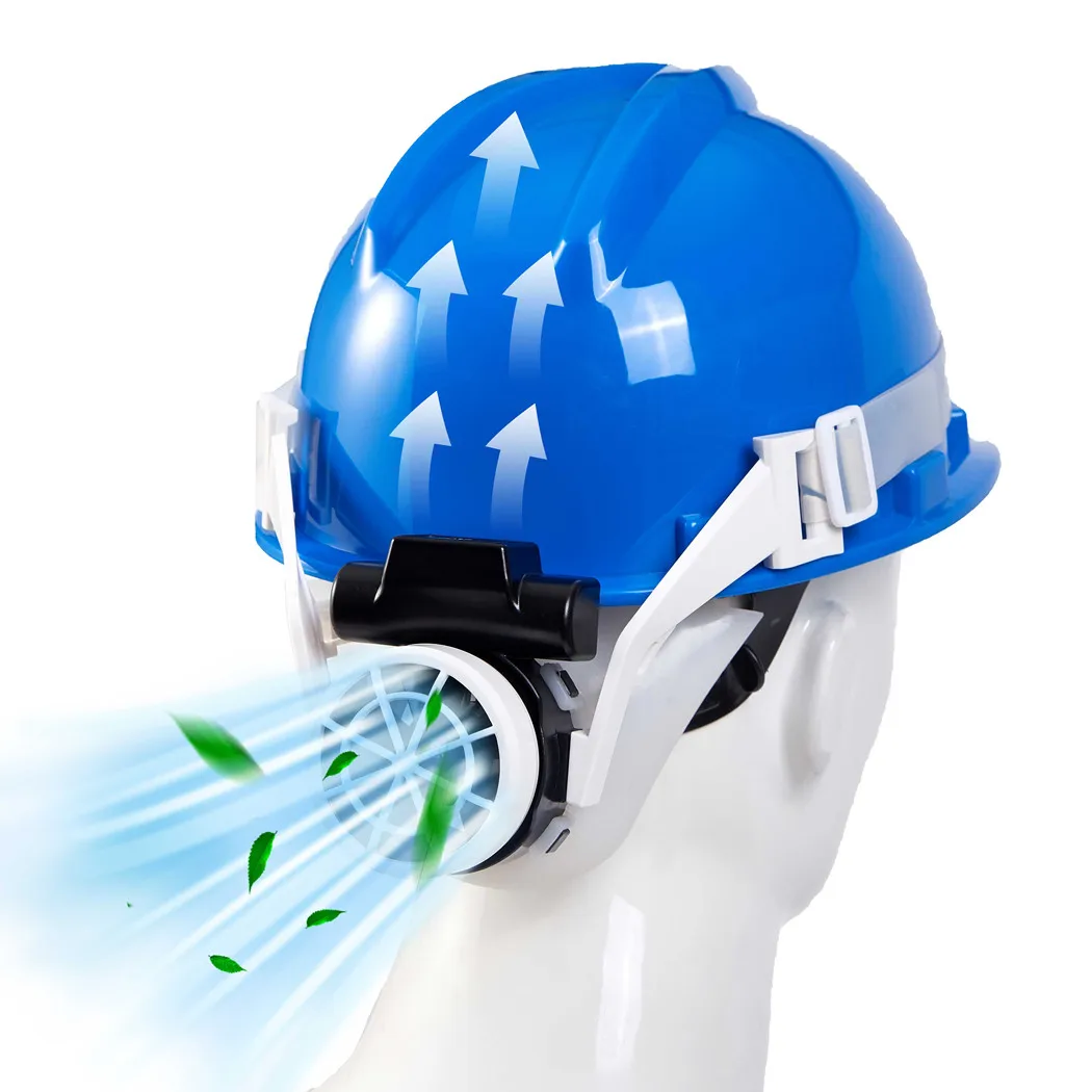 Customizable summer worker safety construction site fan cooling helmet air conditioning fan helmet