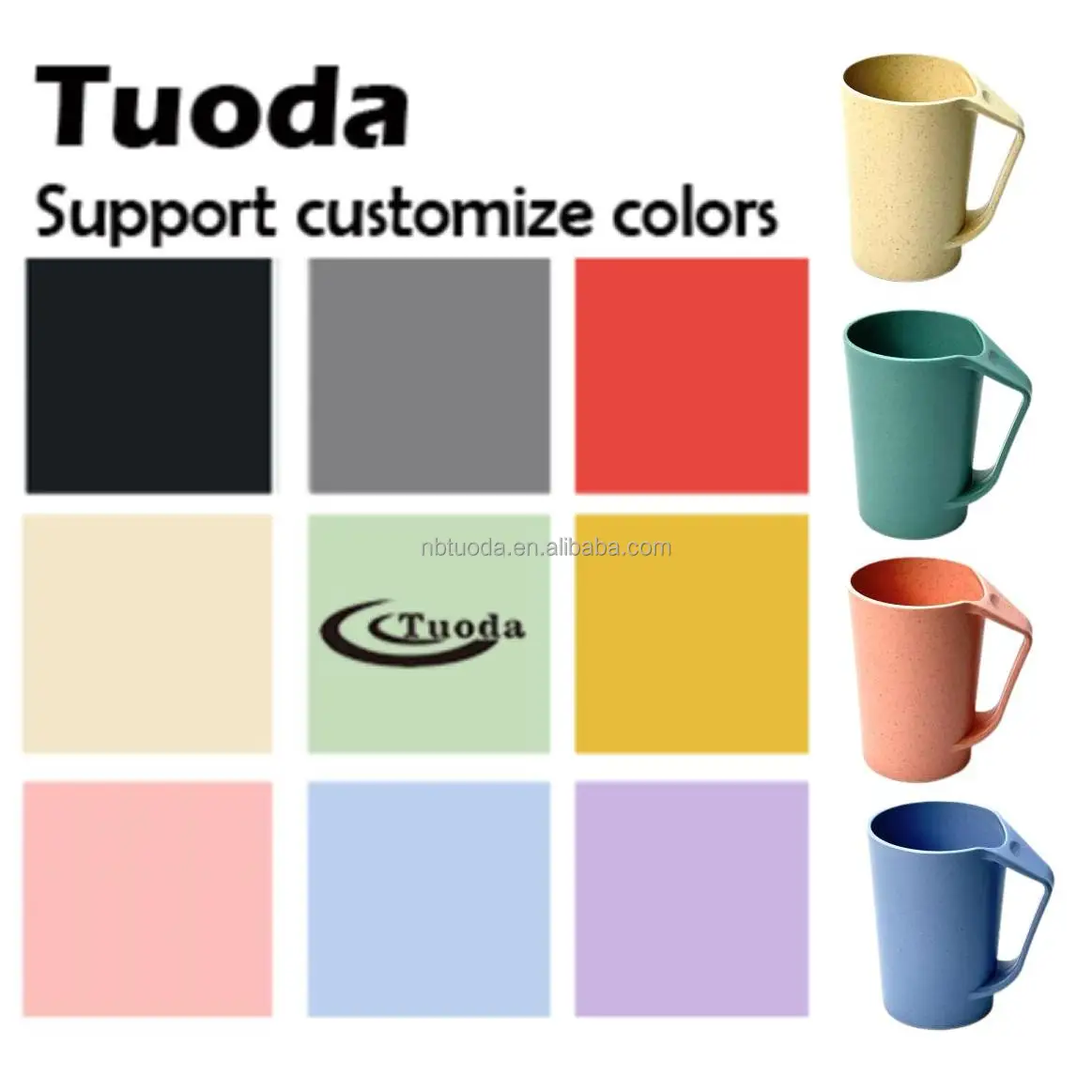 TD1 Factory Custom Logo Coffee Mug Manufacturer Black Coffee Mugs in Bulk